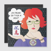 Mah Jongg Dit Cracks Magnet Card (Devant / Derrière)