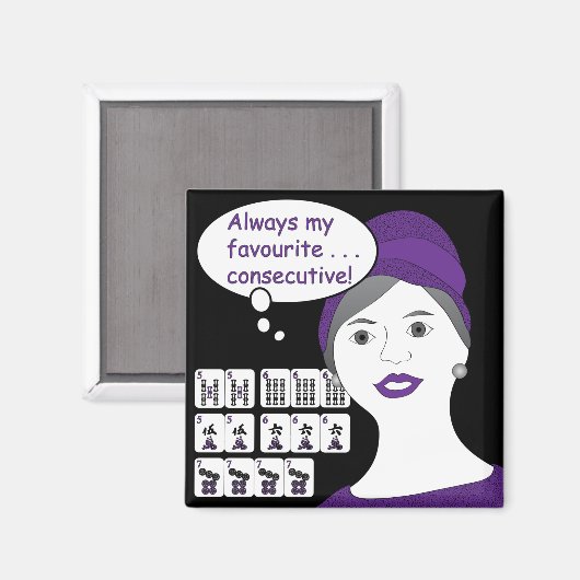 Mah Jongg Dit : Un aimant consécutif (Recto/Verso)