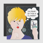 Mah Jongg Dit Une Carte Magnet Bam (Devant / Derrière)