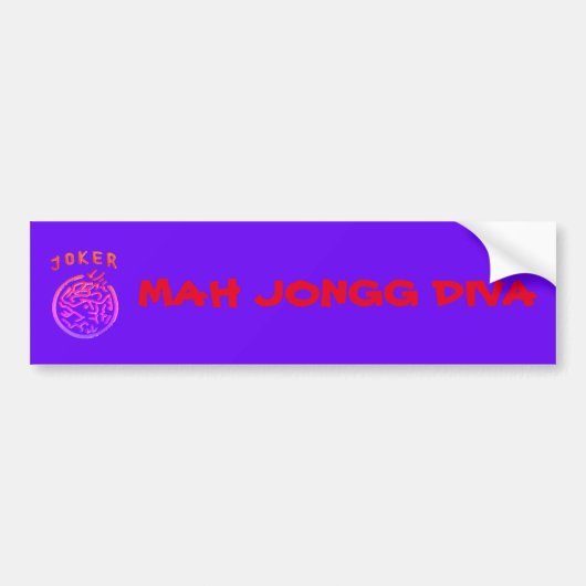 Mah Jongg Diva Bumpersticker (Voorkant)