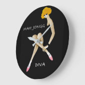 Mah Jongg Diva Wall Clock Grote Klok (Hoek)