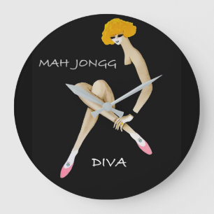Mah Jongg Diva Wall klok