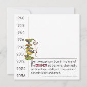 Mah Jongg Dragon Année Carte Plat (Dos)