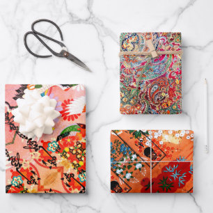 Mah Jongg Egrets en Paisley Wrapping Paper Sheets