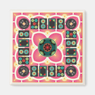 Mah Jongg Fan 2025 Magnet Magneet