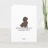 Mah Jongg Flappers Chien Carte d'anniversaire (Dos)