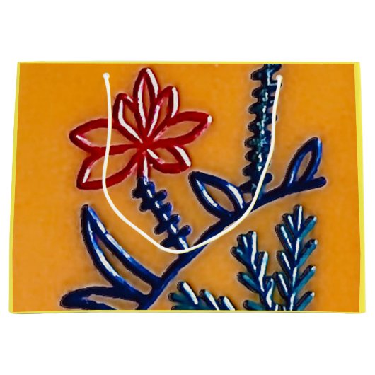 Mah Jongg Flower Gift Bags Groot Cadeauzakje (Voorkant)