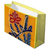Mah Jongg Flower Gift Bags Groot Cadeauzakje (Voorkant Gekanteld)