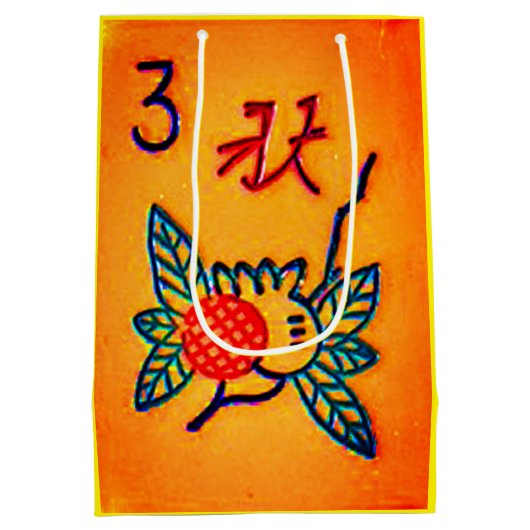 Mah Jongg Flower Gift Bags Medium Cadeauzakje (Achterkant)