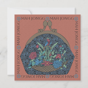Mah Jongg Flower Purse Flat Kaart