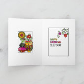 Mah Jongg Flowers 01 Carte Anniversaire (Intérieur)