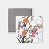 Mah Jongg Flowers Magnet de la mère (Recto/Verso)
