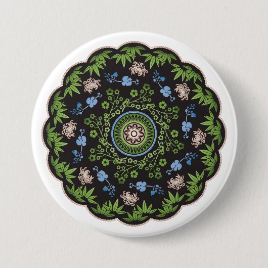 Mah Jongg Flowers/One Dot Button (Voorkant)