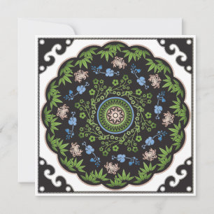 Mah Jongg Flowers/One Dot Flat Kaart