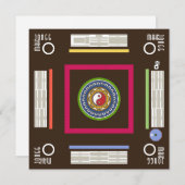 Mah Jongg Game Card Kaart (Voorkant / Achterkant)