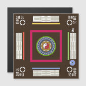 Mah Jongg Game Magnet Card (Devant / Derrière)