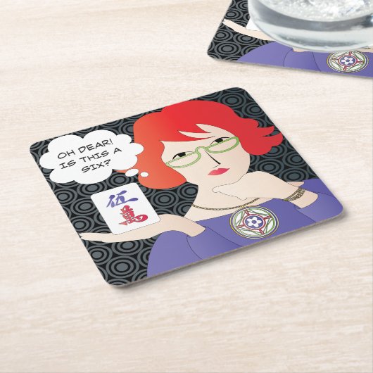 Mah Jongg Gezegden Cracks Onderzetter (Schuin)