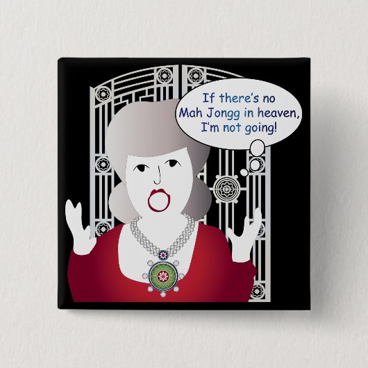 Mah Jongg Gezegden Heaven Vierkante Button 5,1 Cm (Voorkant)