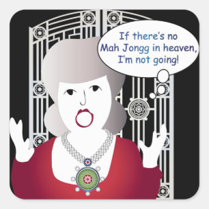 Mah Jongg Gezegden Heaven Vierkante Sticker