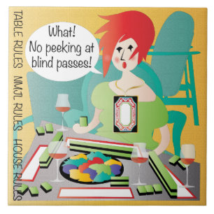 Mah Jongg Gezegden Peek Pass Tegeltje