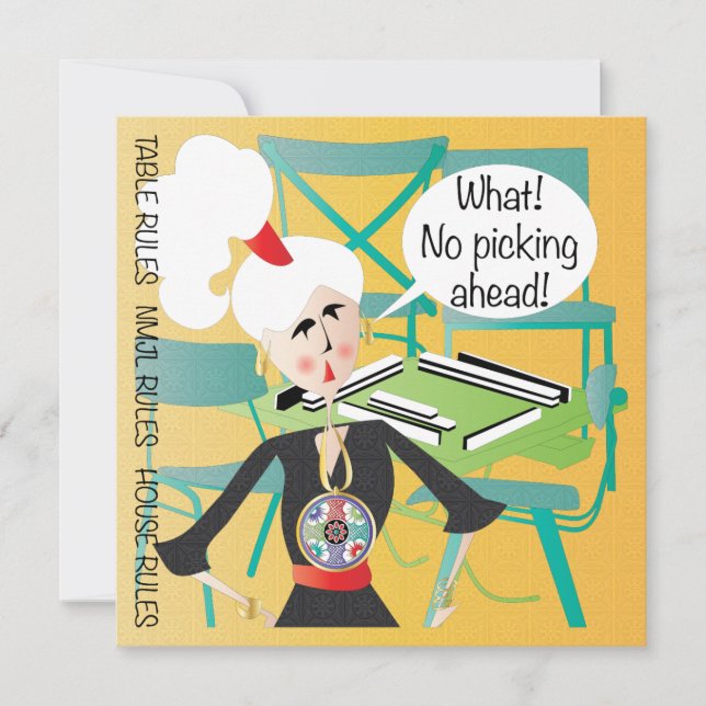 Mah Jongg Gezegden schoppen tegen kop (Voorkant)