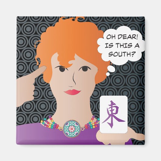 Mah Jongg Gezegden Winds Magnet Magneet (Voorkant)