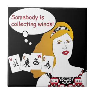 Mah Jongg Gezegden Winds Tile Tegeltje