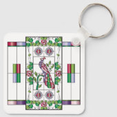 Mah Jongg Glas in lood Sleutelhanger (Achterkant)