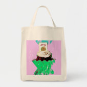 Mah Jongg Graphic Cupcake Canvas tas. Tote Bag (Voorkant)