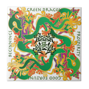 Mah Jongg Green Dragon Tegel Tegeltje
