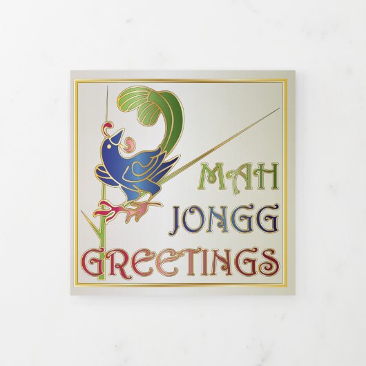 Mah Jongg Greetings Drieluik Kaart (Cover)