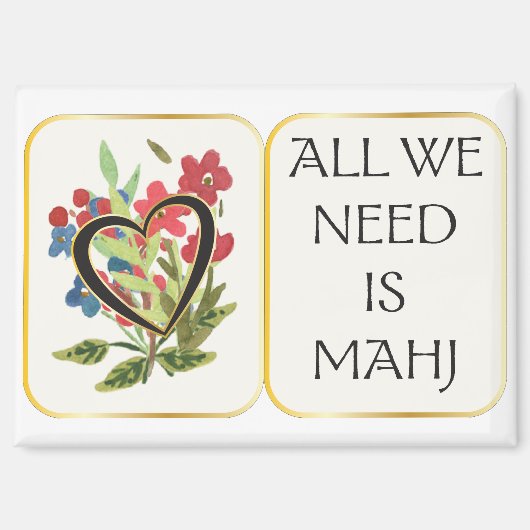 Mah Jongg Heart Magnet (Recto)