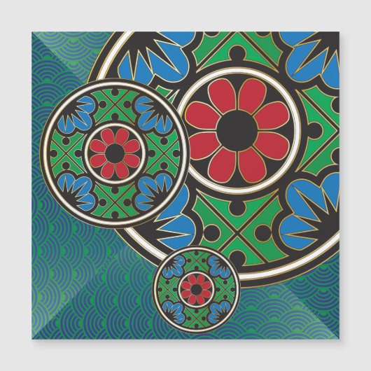 Mah Jongg Holiday Magnet Kaart (Voorkant)