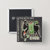 Mah Jongg Horse Button (Voorkant /achterkant)