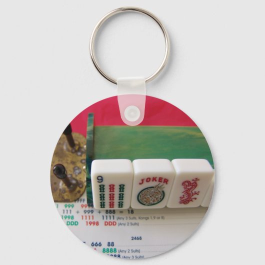 Mah-jongg-iemand Sleutelhanger (Voorkant)