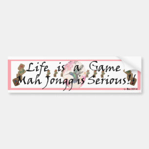 Mah Jongg is serieus! Bumpersticker