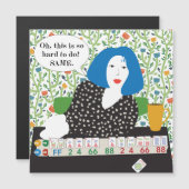 Mah Jongg Joker Discard Flat Magnet (Devant / Derrière)