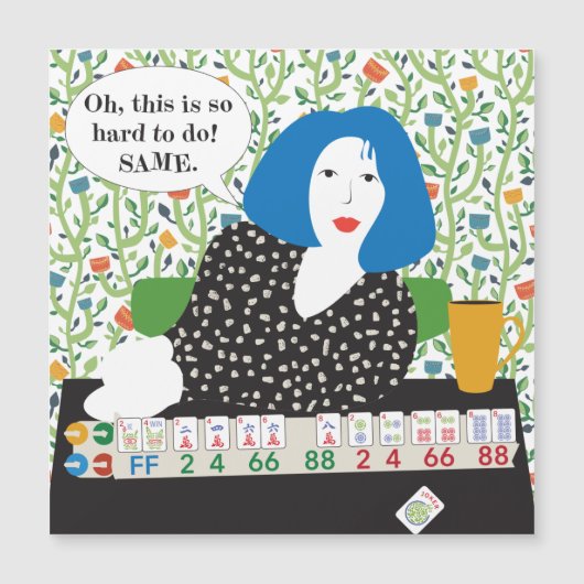 Mah Jongg Joker Discard Flat Magnet (Devant)