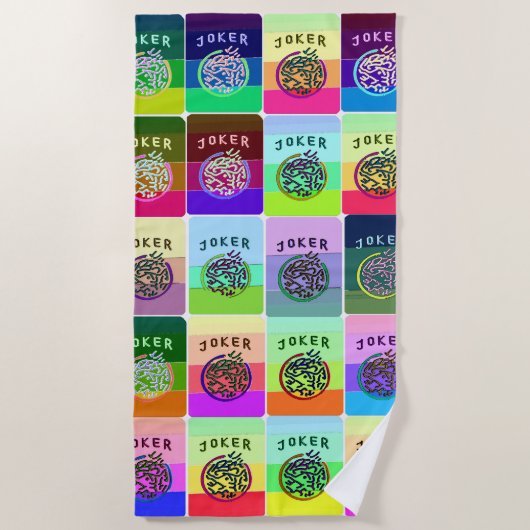 Mah Jongg Jokers Beach Towel Strandlaken (Voorkant)