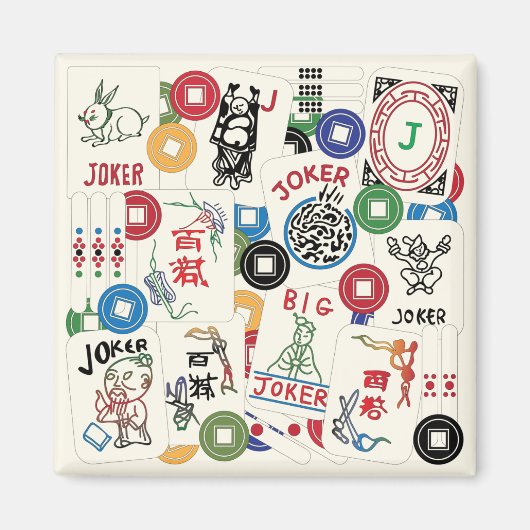 Mah Jongg Jokers et pièces Magnet (Devant)