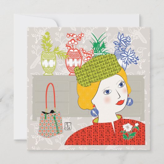 Mah Jongg Lady 03 Carte Plat (Devant)