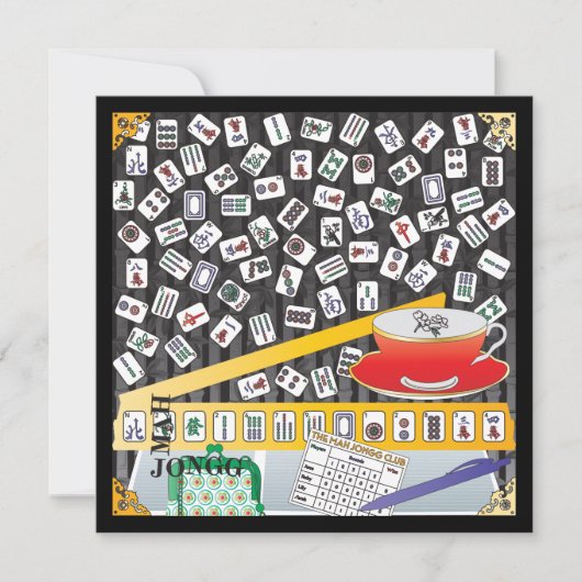 Mah Jongg Limerick Mahj Flat Kaart (Voorkant)