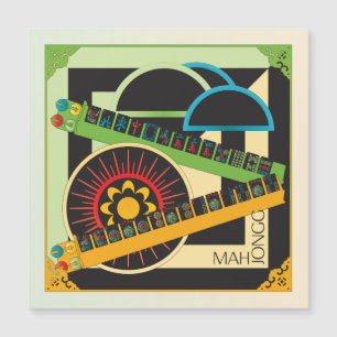 Mah Jongg Limerick Whine Magnet Kaart