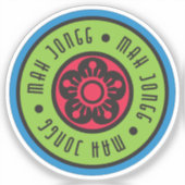 Mah Jongg Logo 1 VinylSticker Sticker (Voorkant)