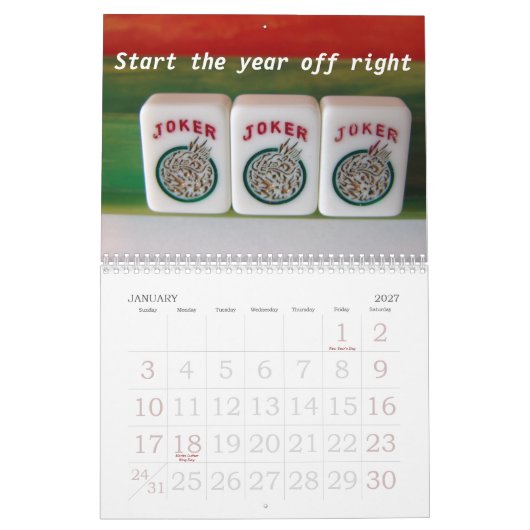 Mah-Jongg lovers 2011 Kalender (Jan 2027)