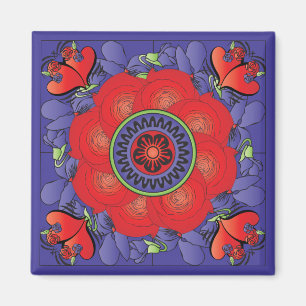 Mah Jongg Magnet Rose