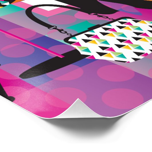 Mah Jongg Memphis Style Poster Perfect Poster (Hoek)