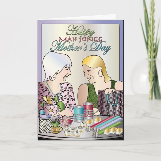 Mah Jongg Moederdag Kaart (Voorkant)
