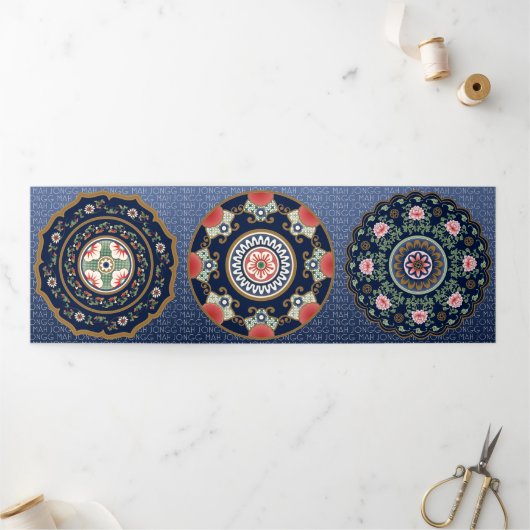 Mah Jongg Motifs triple carte (Extérieur)