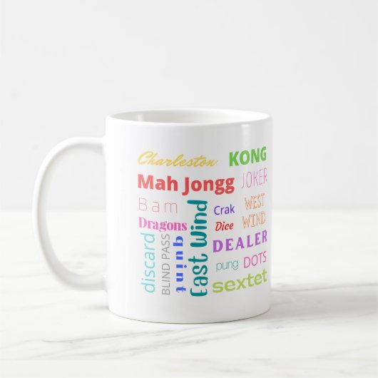 Mah Jongg Mug coloré (Gauche)